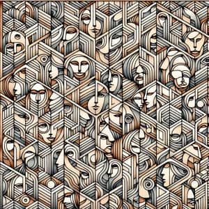 Detailed Tessellation with Interlocking Shapes and Faces
