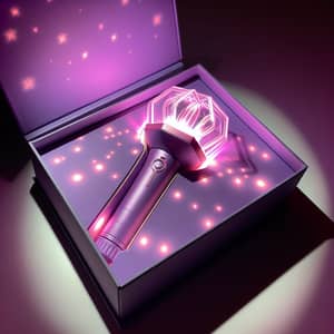 Purple and Pink Kpop Lightstick with Box | Unique Fan Merchandise