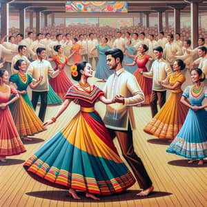 Cultural Bicol Pantomina Dance Celebration Painting