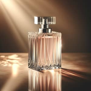 Elegant Perfume Bottle on Glossy Table | Luxury Fragrance Design