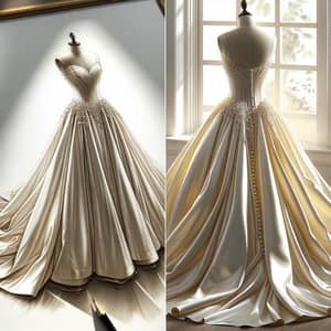 Resplendent Wedding Dress | A-Line Silhouette in Creamy Silk