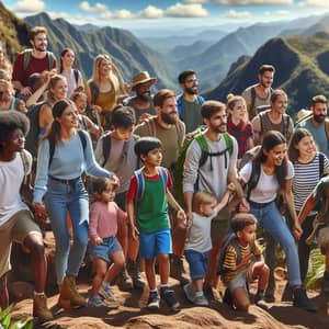 Diverse Group Hiking Adventure | Global Representation