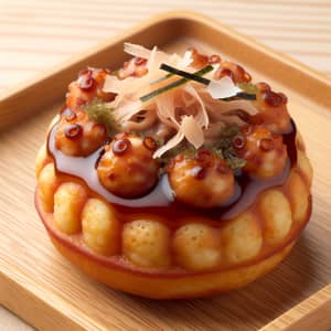 Savory Takoyaki-inspired Donut Snack | Exquisite Fusion Cuisine