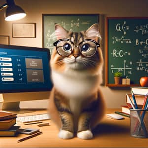 Educational Trainer Cat - Learn with the Charming Feline