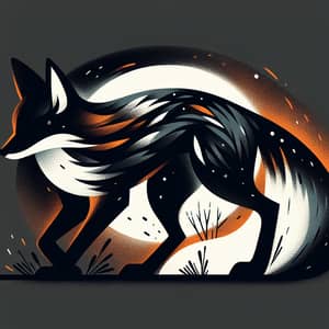 Shadowy Fox - Mysterious Illustration