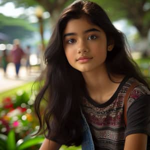 Determined Teen Girl Portrait | Energetic South Asian Teen