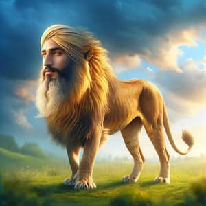 Majestic Lion-Man Hybrid: Wisdom & Power in Harmony