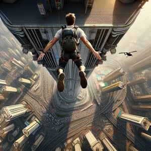 Thrilling First-Person Base Jump | Stunning Cityscape View