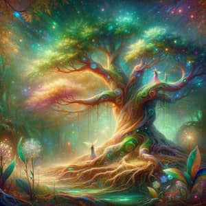 Enchanting Magical Tree with Vibrant Colors | Mystery of Heaven and Earth