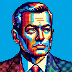 NFT Pixel Art of Prominent Businessman | Retro Digital Portrait