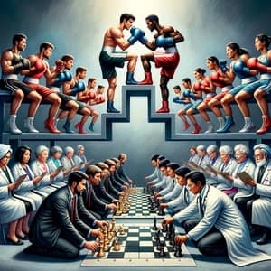 Hierarchy of People Competition: Battle of Minds and Skills