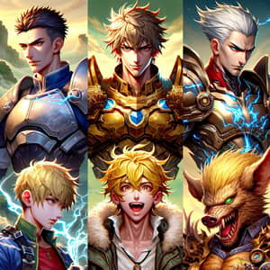 Powerful Warriors Unite: Levi, Armin, Vegeta, Trunks, Zenitzu, Inosuke