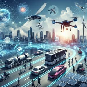 Futuristic Digital Mobility | Drones, Electric Cars, Smartphone Tech