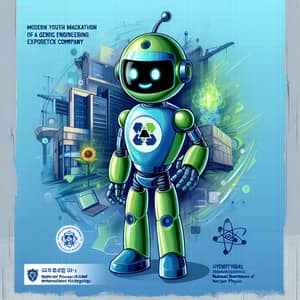 Youth Robot Mascot | IT Hackathon Digital Artwork