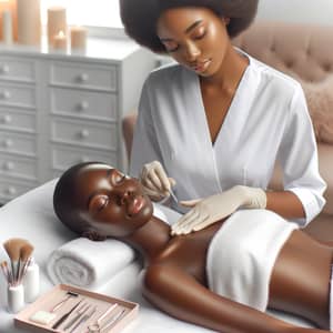 Tranquil Beauty Waxing Procedure at Salon