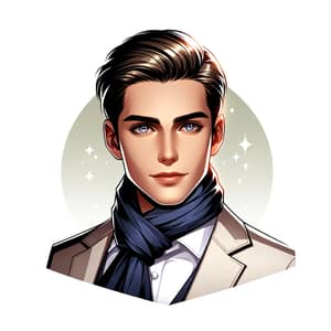 Elegant Young Adult Vector Art with Determination
