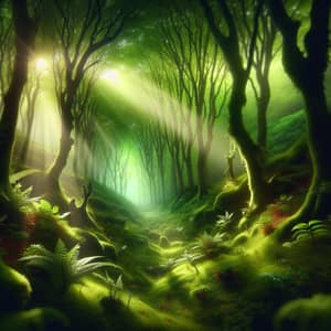 Enchanting Forest Scene | Tilt-Shift Lens | Fantasy Atmosphere