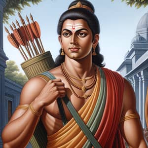 Traditional Indian Depiction of Rama in Ayodhya