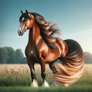 Majestic Chestnut Brown Horse - Symbol of Grace and Power