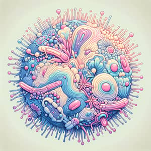 Colorful Microbe - Intricate Patterns and Beauty of Microscopic Organisms
