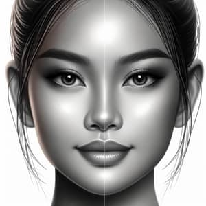 Beautiful Malay Girl Portrait with Unique Features