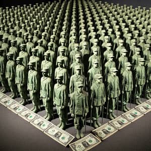 Army of 1,000 Dollars: A Visual Tribute to Dollar Bills
