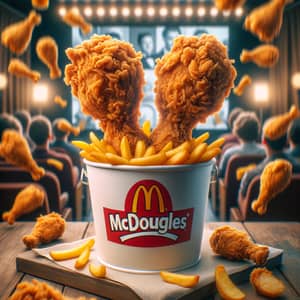 McDougles Fried Chicken Legs & Fries | Cinematic Food Photography