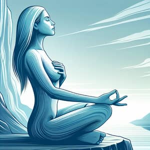 Tranquil Meditative Illustration of Inner Peace