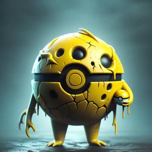 Zombie Pikachu Holding Pokeball - Scary Electric Creature
