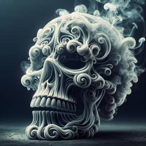Ethereal Smoky Skull Art: Wishful Thinking in Smoke Form