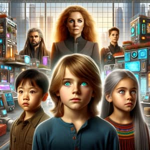 Family of the Future Movie Poster: Tech-Savvy Home & Diverse Characters