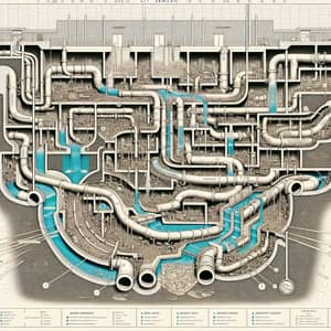 Detailed City Sewer System Diagram