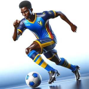 Dynamic Young African Football Player | Teamwork Icon