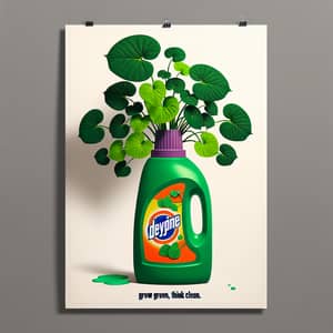 Grow Green, Think Clean - Sustainable Lifestyle Poster