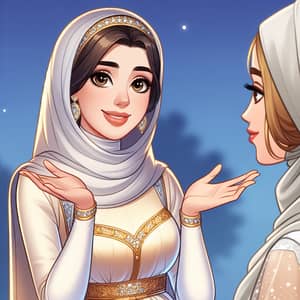 Middle Eastern Cinderella Illustration | Elegant Tradition