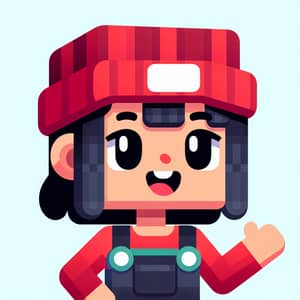 Cheerful Roblox Character Illustration