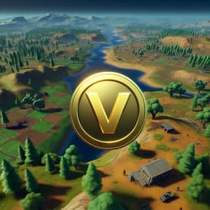 Virtual Landscape in a Popular Video Game | V-Bucks Icon