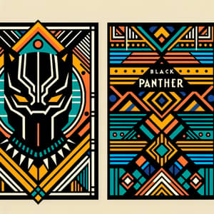 Art Deco Style Black Panther Business Card Design