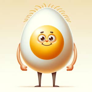 Quirky Egg Man Illustration | Friendly and Comical Character