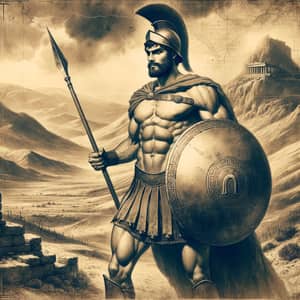 Iconic Spartan Warrior from Ancient Greece