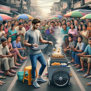 Mark Zuckerberg Sells Filipino Street Foods | Street Market Scene