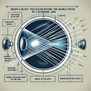 Scientific Illustration of Object Beyond Double Focus Lens