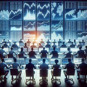 Dynamic Stock Market Scene with Diverse Analysts and Real-Time Data