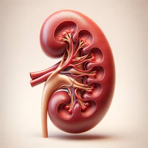 Anatomical Depiction of a Healthy Kidney