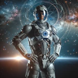 Futuristic High-Tech Space Suit Pose | Science Fiction Influence