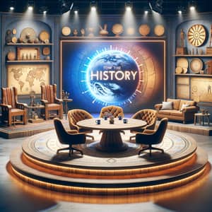 Historical Talk Show Studio: Ancient Artifacts, Maps & More