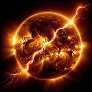 Raw Power: Lightning Bolt Across the Sun