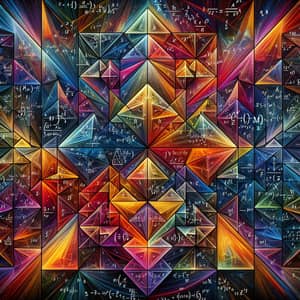 Mathematical Brilliance: Vibrant Triangle Tapestry