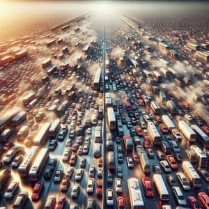Urban Congestion: Colossal Traffic Jam Gridlock