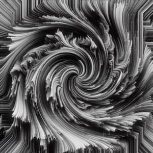 Kinetic Spin of Grayscale Patterns - Abstract Art Snapshot